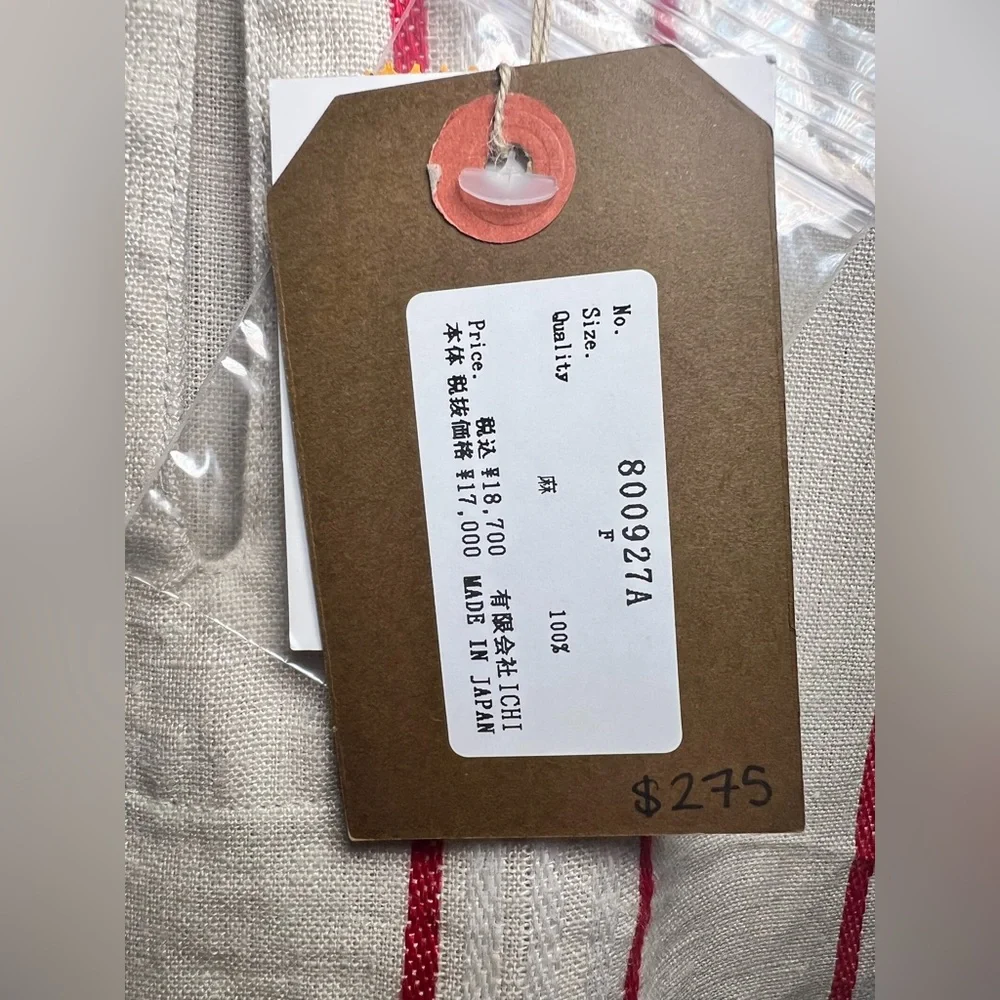 ICHI ANTIQUITES LINEN STRIPE SLEEVELESS DRESS - Picture 7 of 11